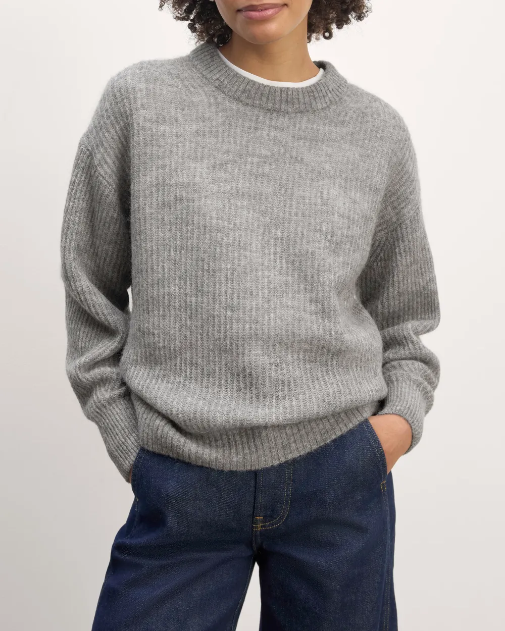 Heather Stone Grey Cashmere Sweater