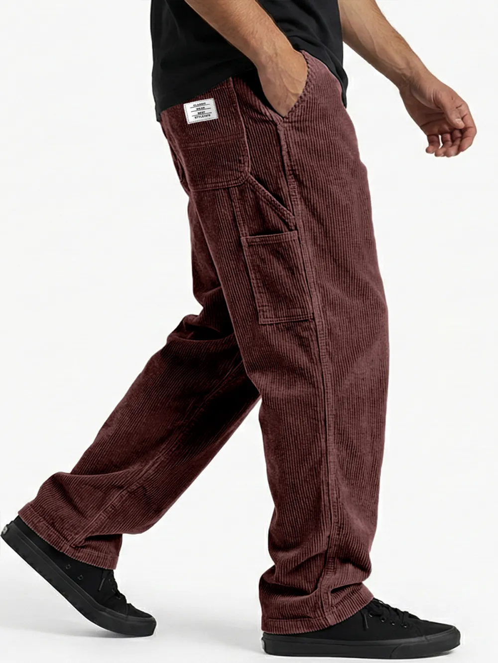 Corduroy Seamed Detail Pants
