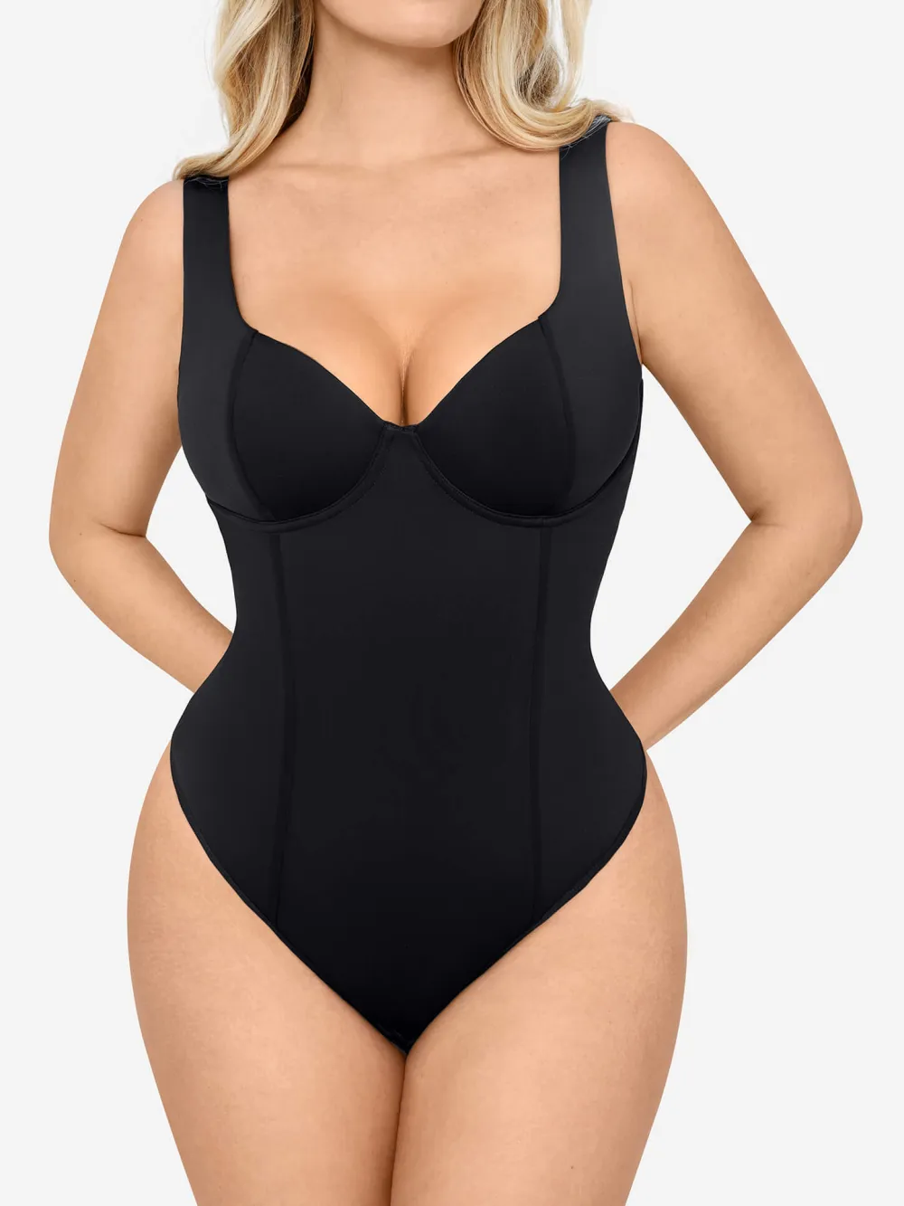 Seamless V Neck Shaping Bodysuit
