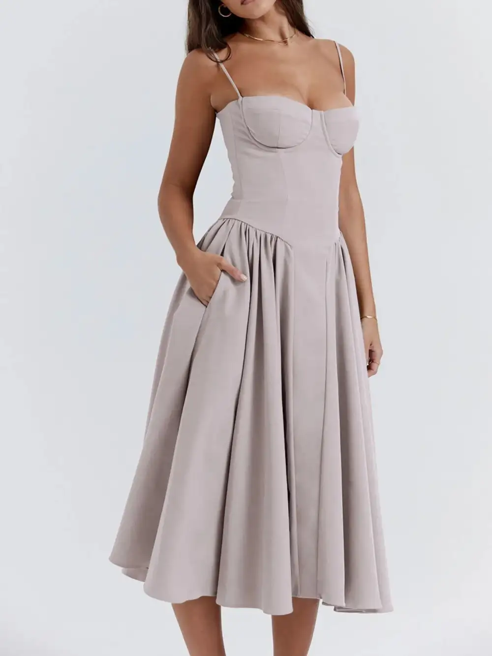 Ruched Sweetheart Neck Cami Dress
