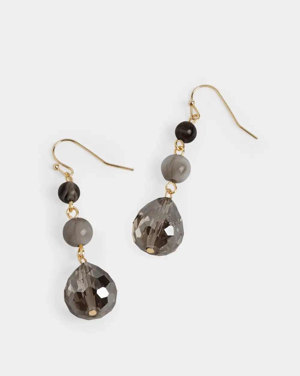 Floral Beaded Glass Fashion Earrings
