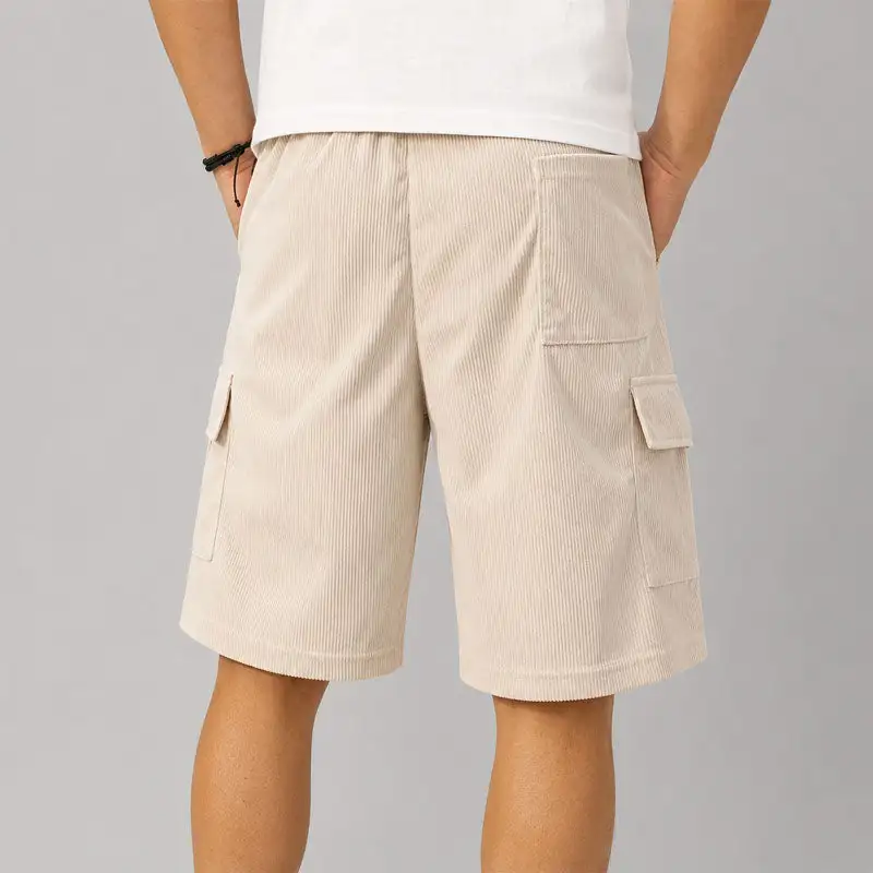 Men's Cargo Drawstring Shorts With Side Pockets