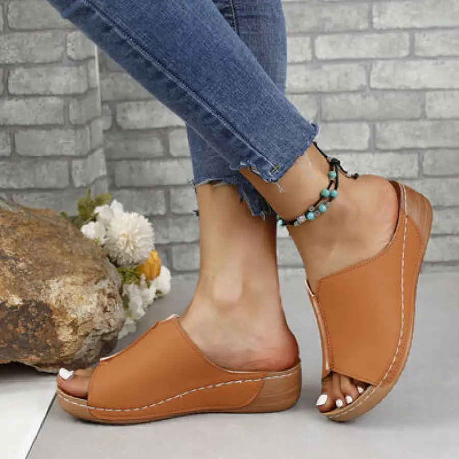 Pu Leather Open Toe Sandals
