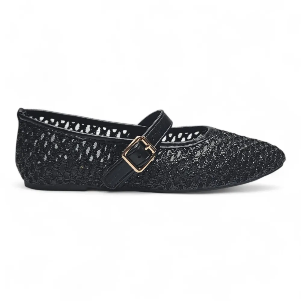 Accept Woven Mary Jane Flats