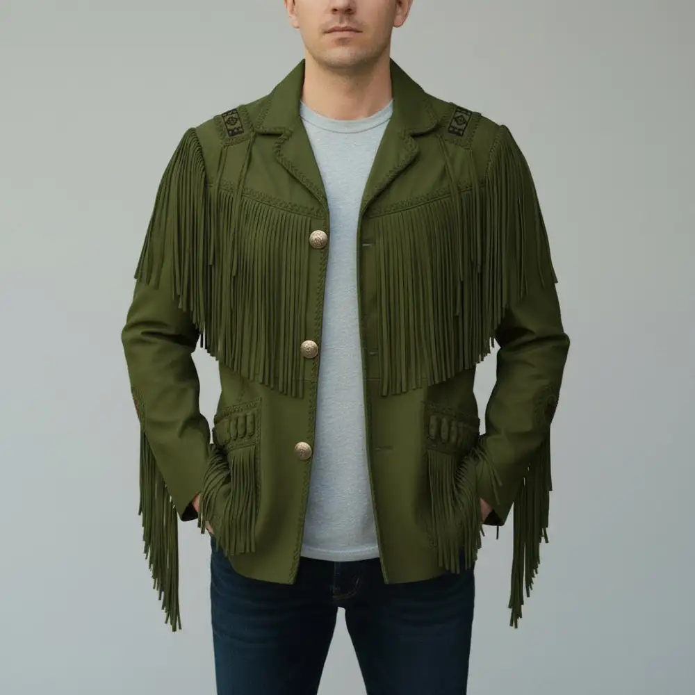 Modern Suede Western Fringe Jacket