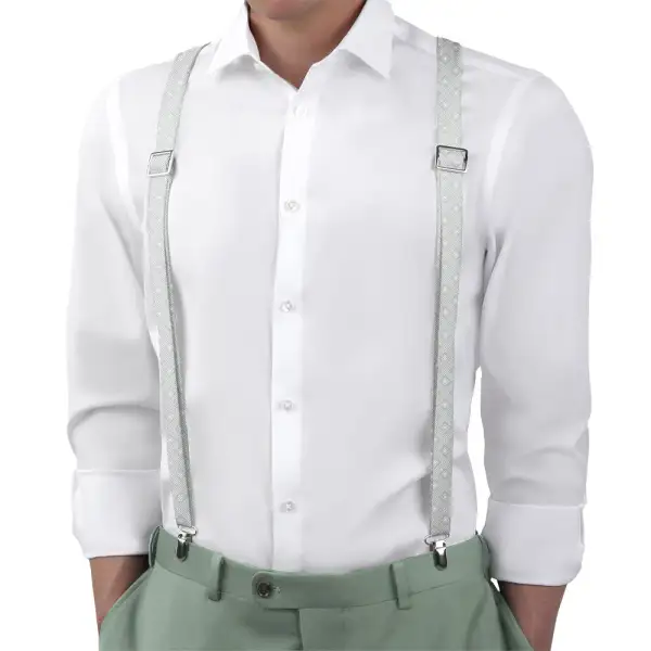Monroe Geometric Pattern Suspenders