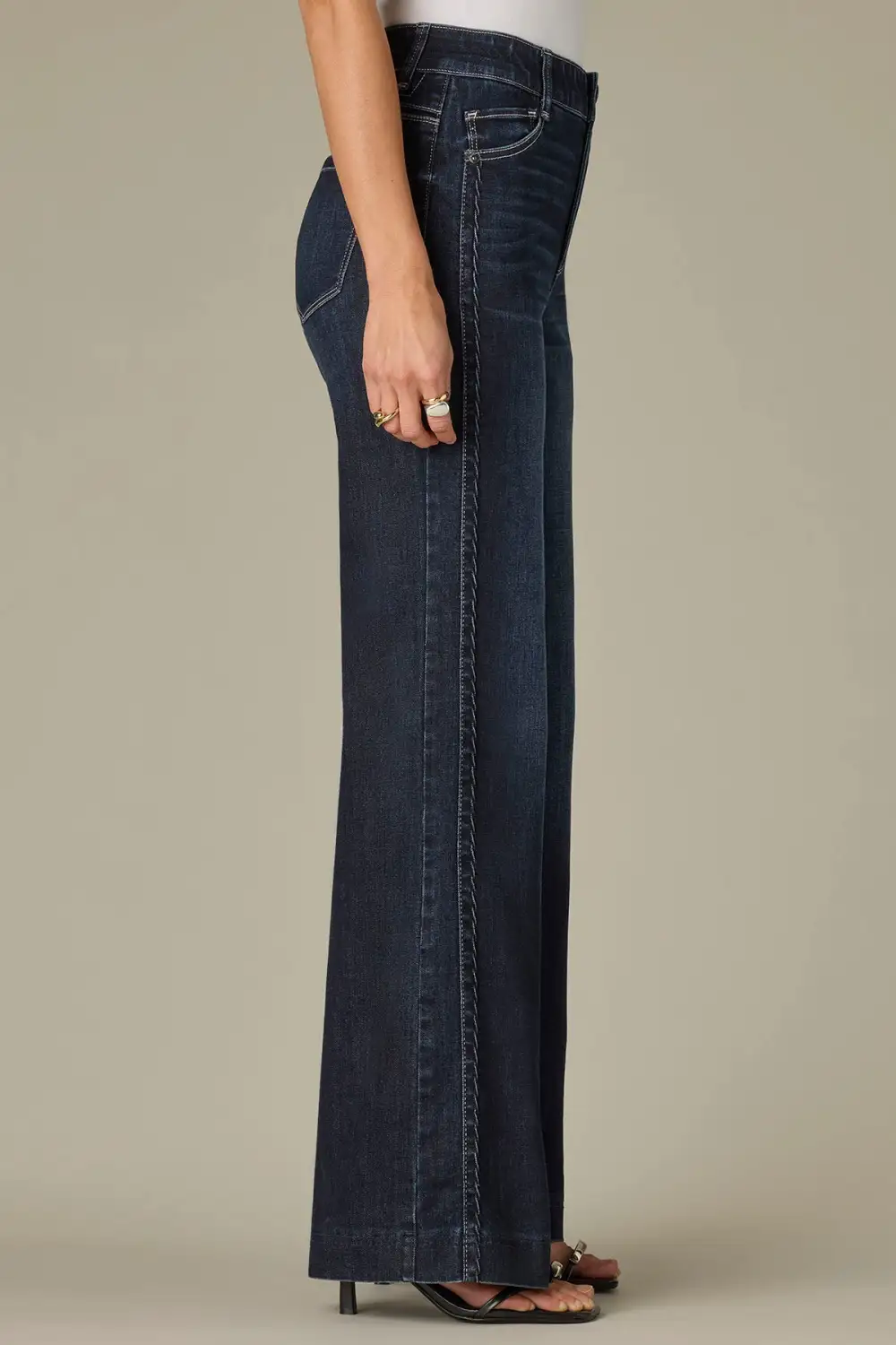 Everyday   Double Side Seam Stitch Detail Petite Jeans