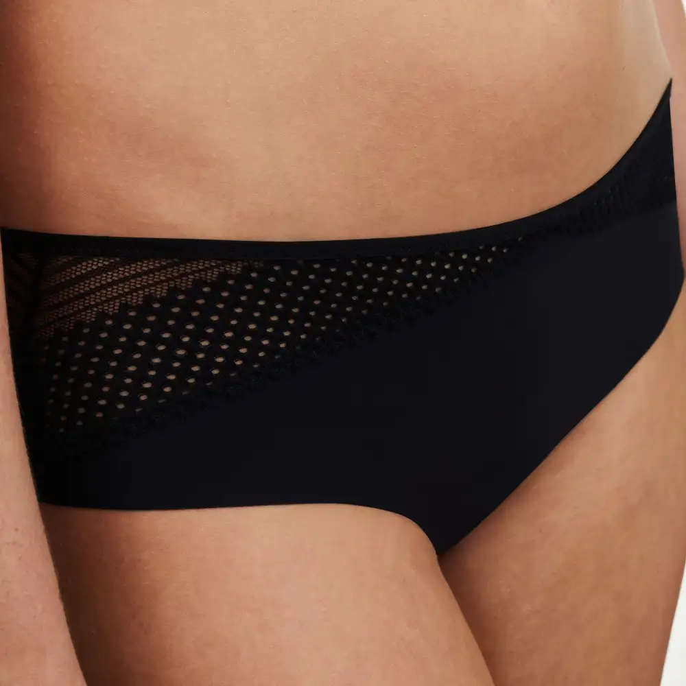 Women's Mid Rise Lace Mesh Supportive Fit Boxer Panty