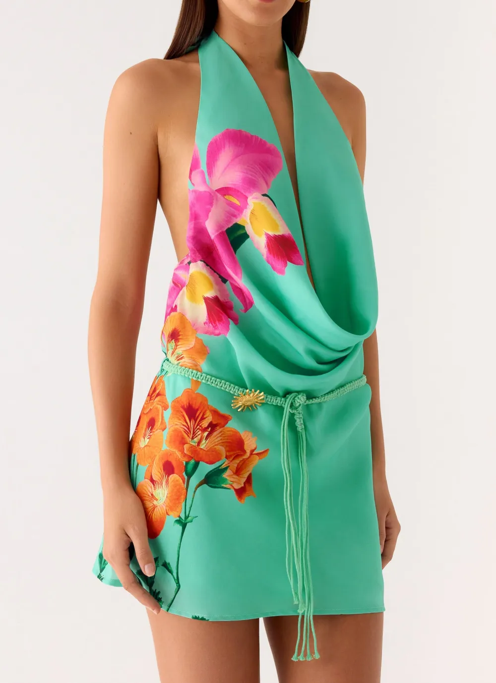 Refined Cowl Mini Dress