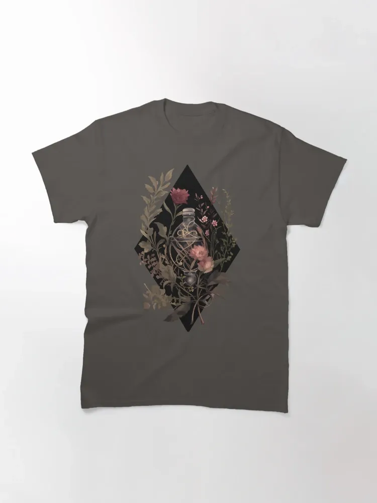 Women's Stylish Mystical Floral Print Crew Neck Short-Sleeve T-Shirt