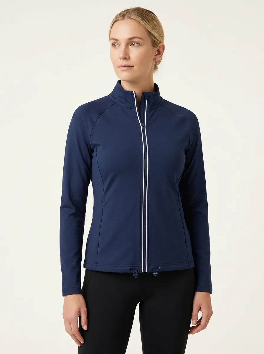 Women's Zip-Up Mock Neck Track Jacket