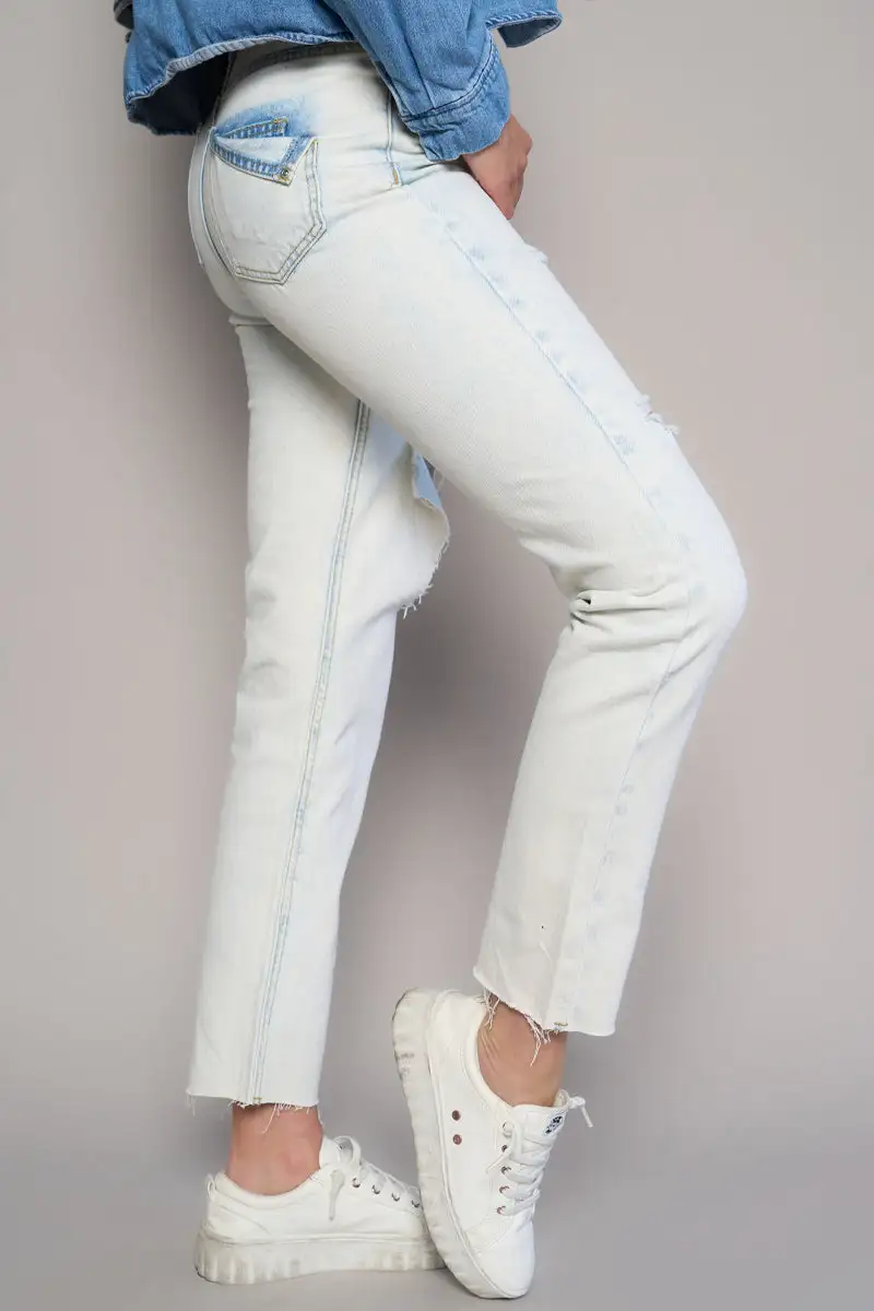 Modern High Rise Ankle Straight Jeans