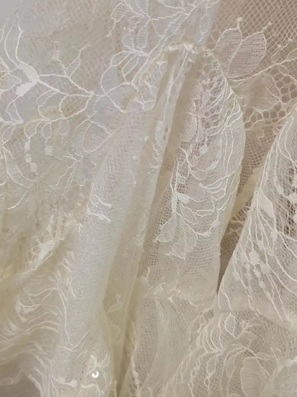 Lace Ruffle Long Sleeve Dress Casual