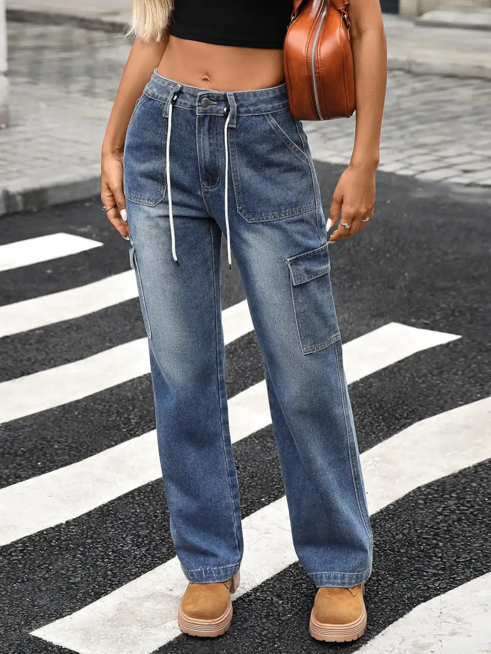 Pocket Fluid Denim Jeans