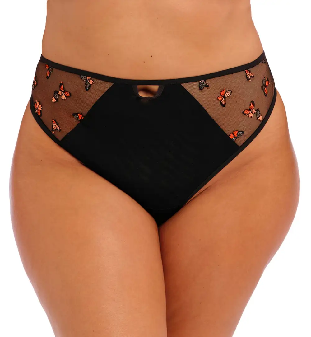 High-Waist Mesh Strappy Thong Panty