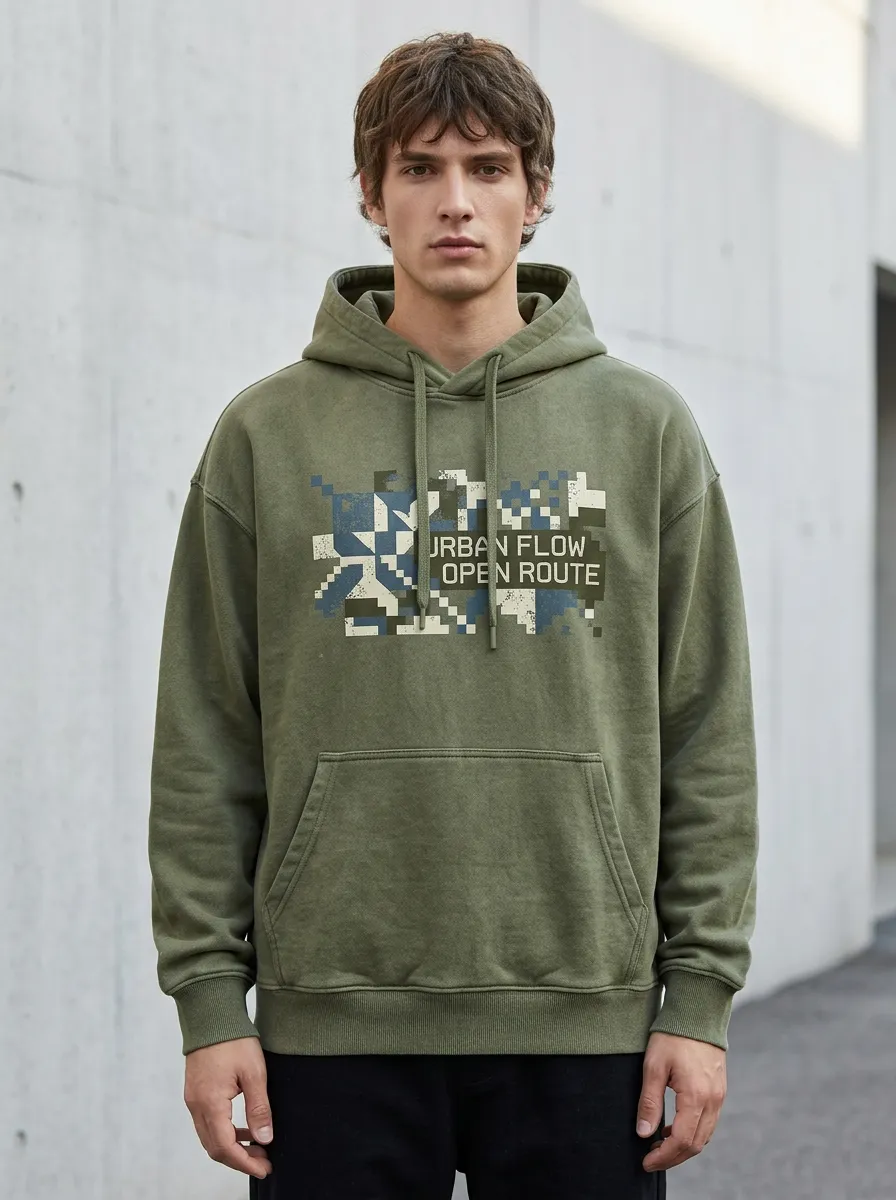 Urban Camo Pixel Men's Graphic Hoodie