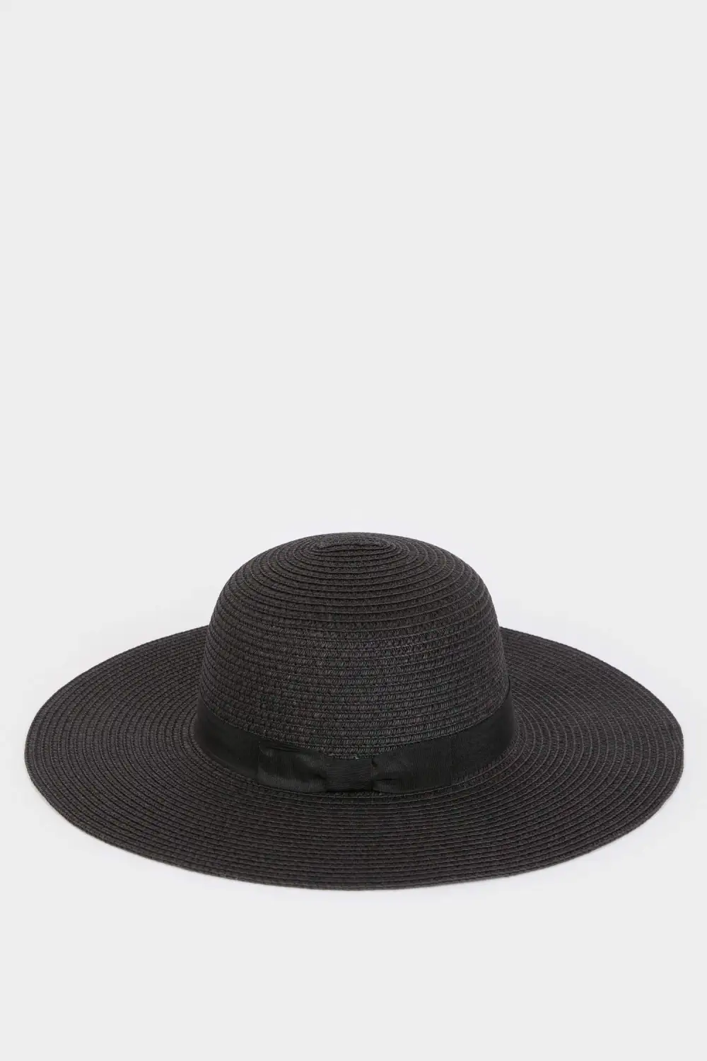 Bow-Decorated Straw Hat