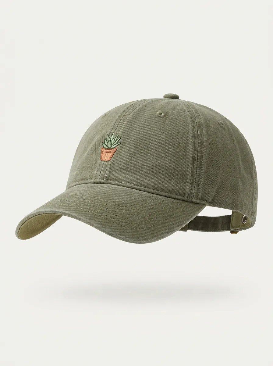 Classic Plant-Lover Succulent Embroidered Unisex Baseball Cap