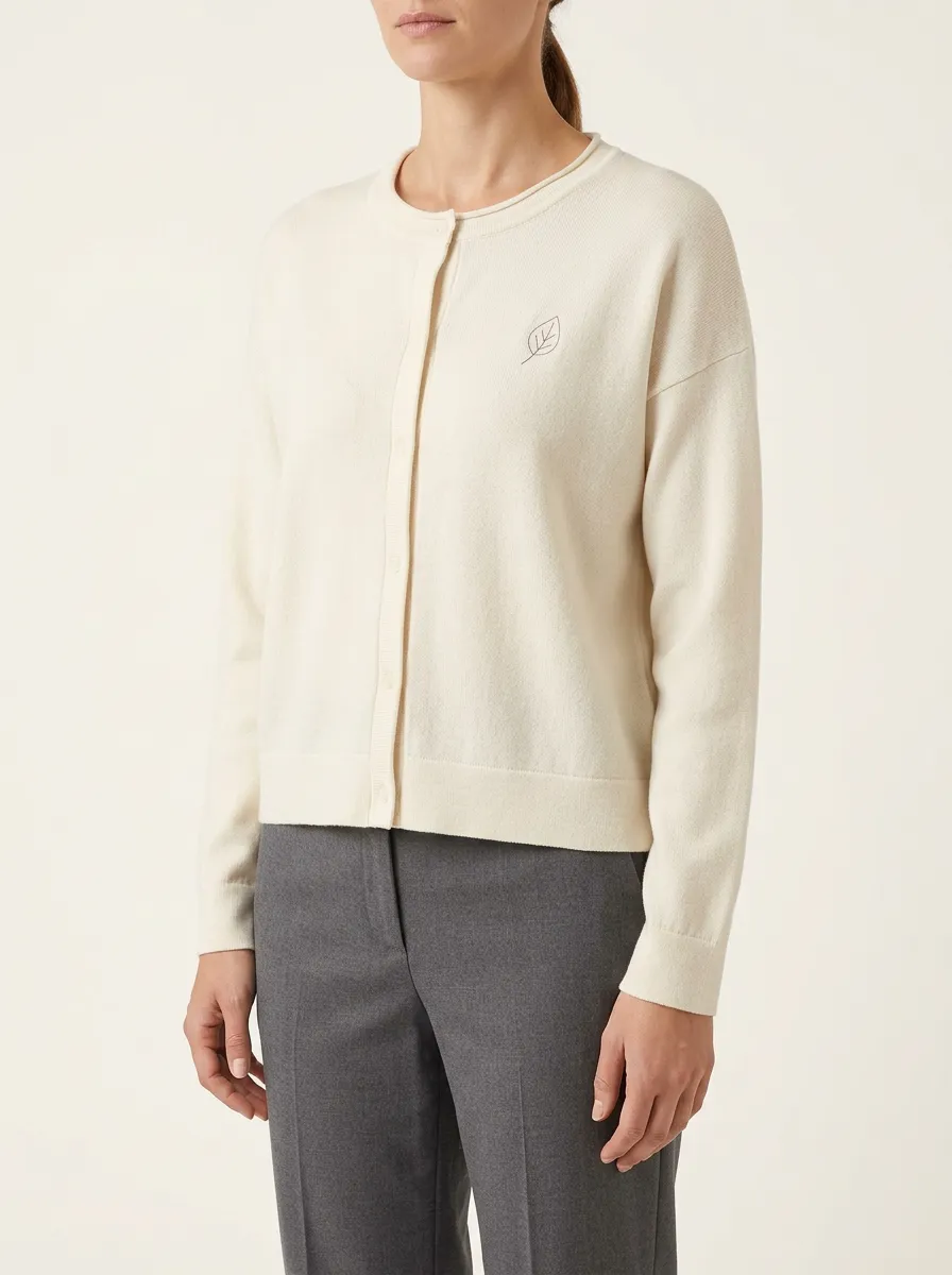 Women's Nature Lover Minimalist Leaf Printed Cardigan