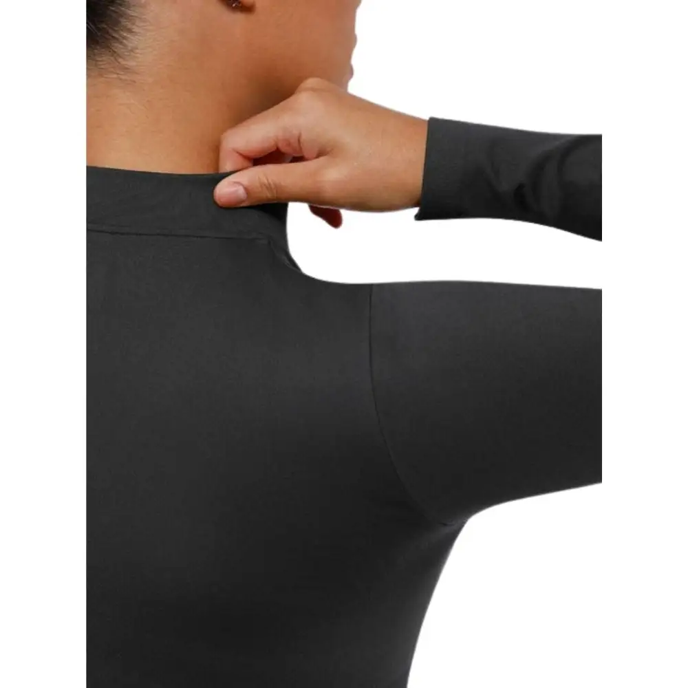 Zip Front Long Sleeve Thong Bodysuit
