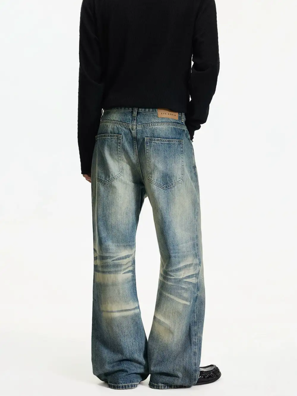 Flared Vintage Vintage-Wash Jeans