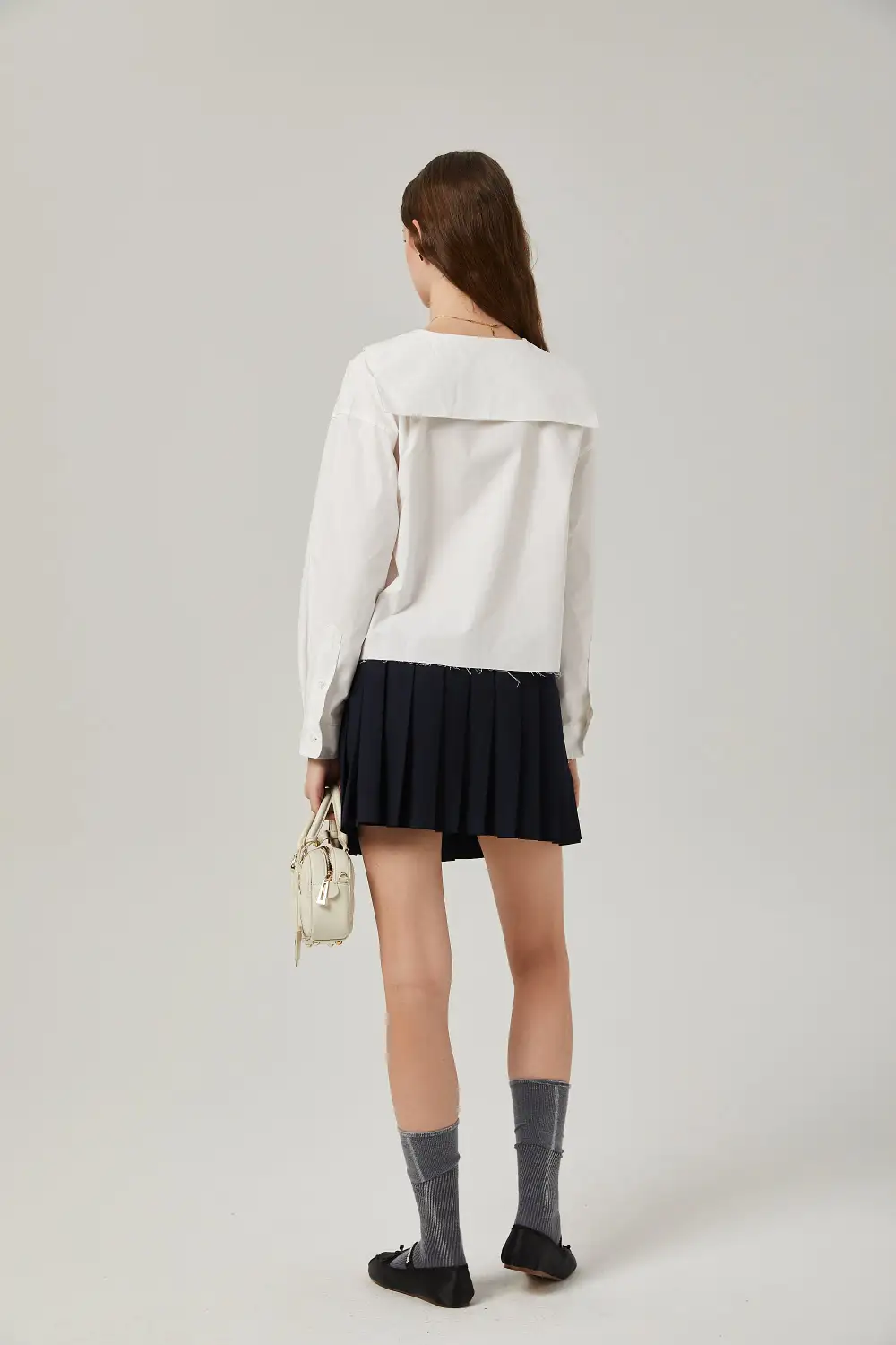 Pleated A Line Skirt