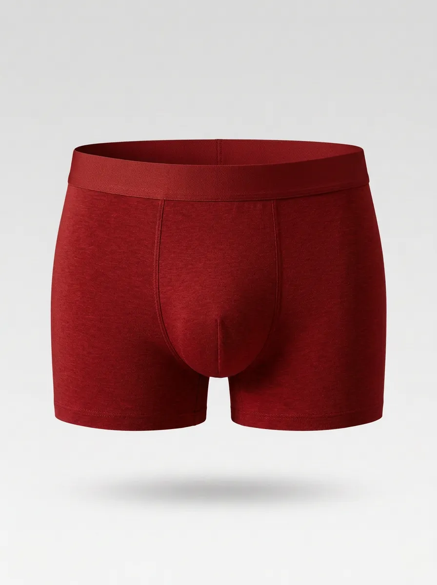 Men's Olive Green Solid Color Minimalist Boxer Briefs