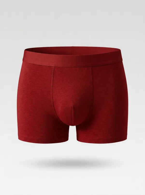 Men's Olive Green Solid Color Minimalist Boxer Briefs