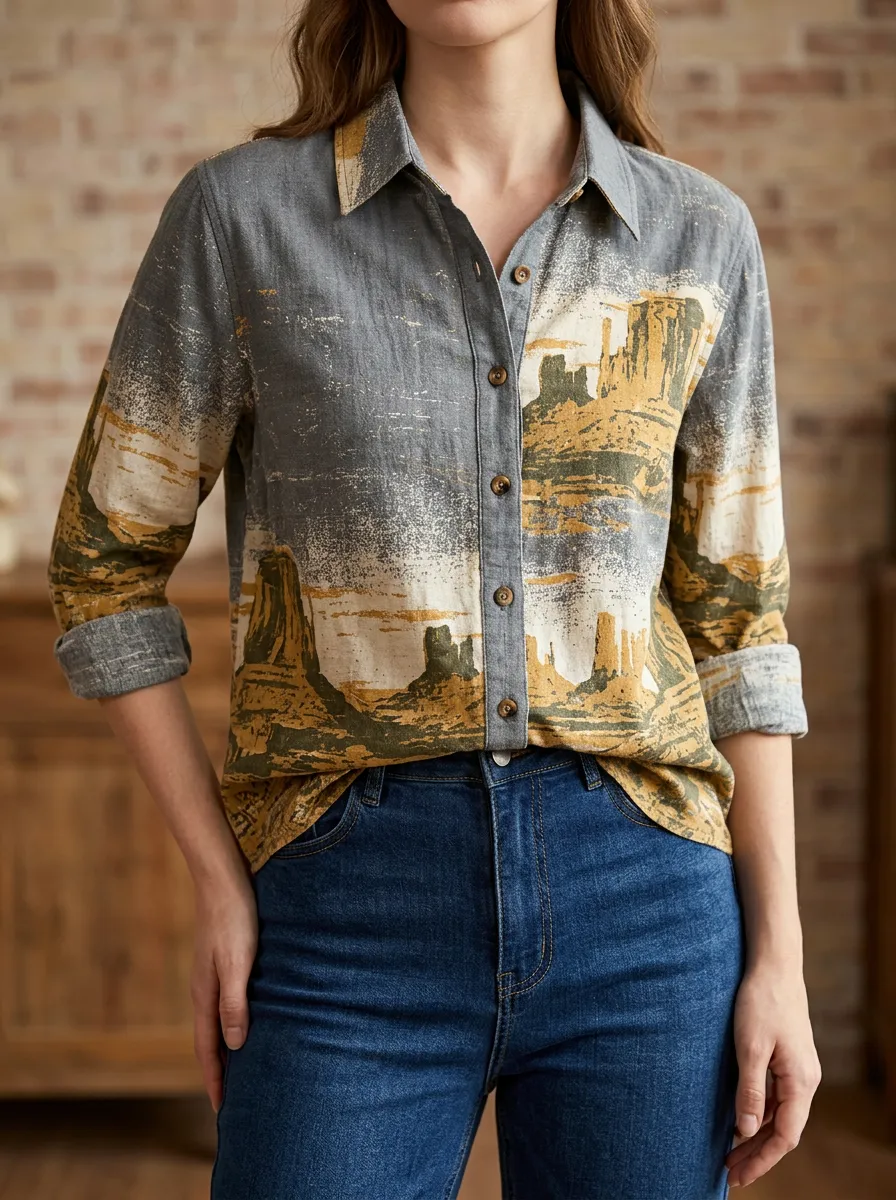 Women's Wilderness Desert Landscape Nature Lover Shirt