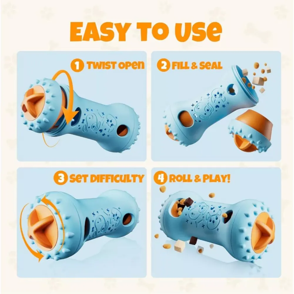 Interactive Dog Puzzle Feeder Toy – Adjustable Food Dispenser Suitable for Pet Mental Stimulation