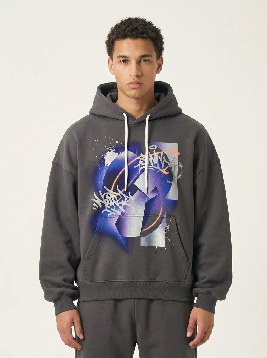 Unisex Abstract Graffiti Street Art Hoodie