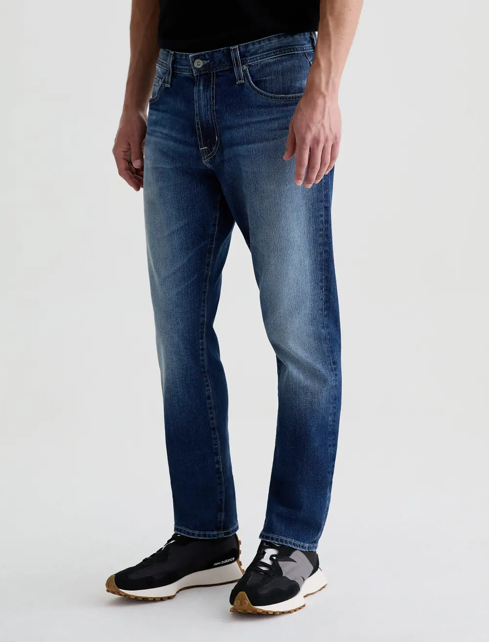 Men's Slim Straight Worn In Jeans