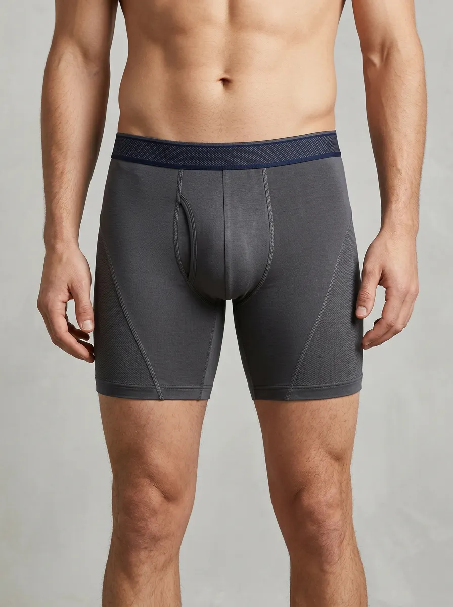 Core Mesh-Panel Mesh Performance Refined Look Men's Boxer Briefs