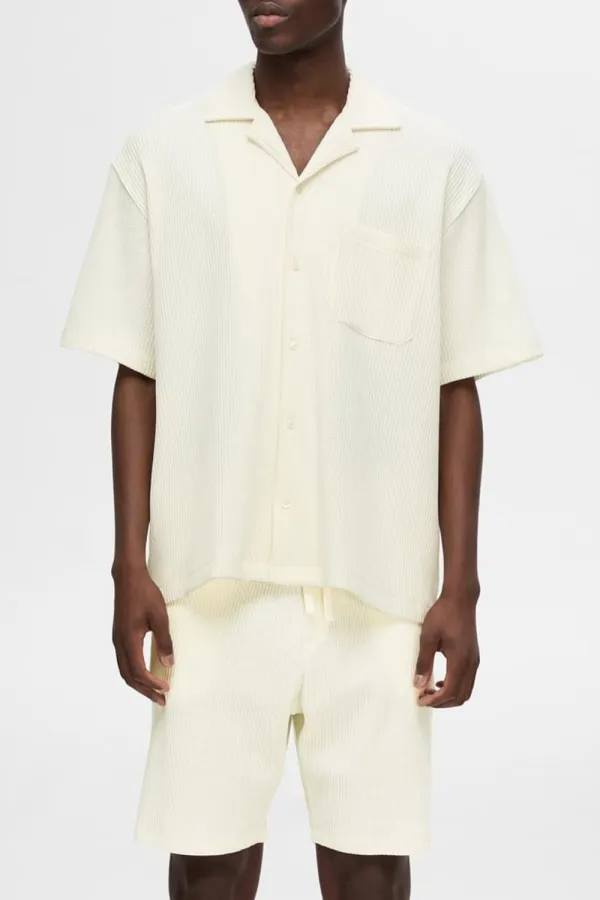Casual Cuban Collar Co-ord Set Shirt