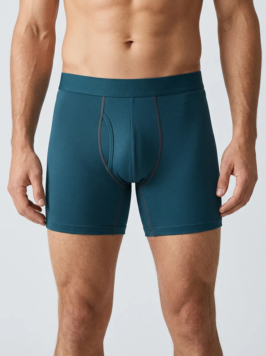 Casual Textured Performance Casual Look Men's Boxer Briefs