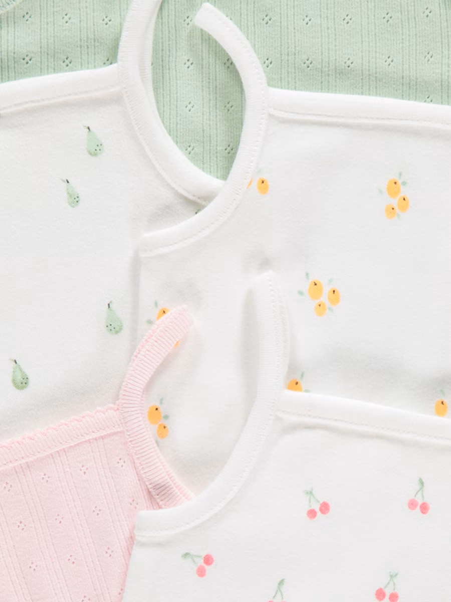 Pastel Fruit Strappy Bodysuits 5 Pack detail 1