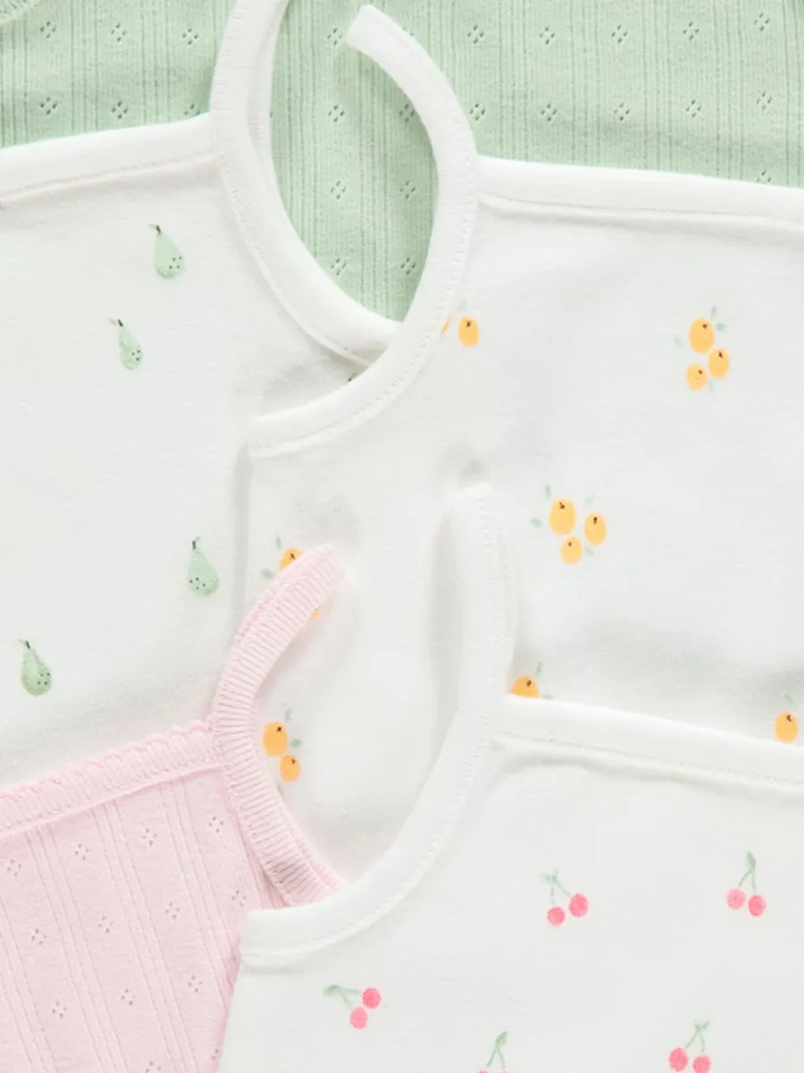 Pastel Fruit Strappy Bodysuits 5 Pack