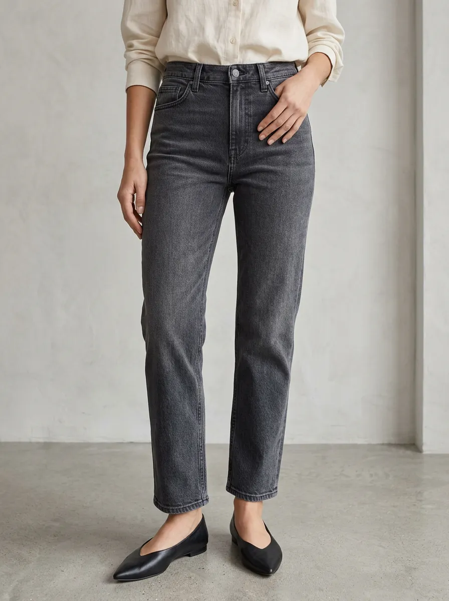 Vintage-Wash Classic Relaxed Women's Straight-Leg Jeans