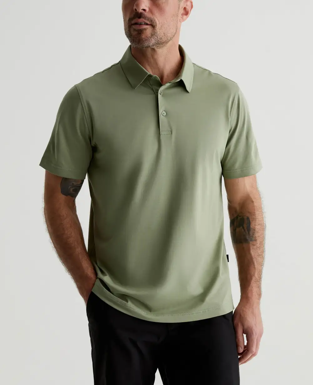 Men's Spread Collar Polo Shirt