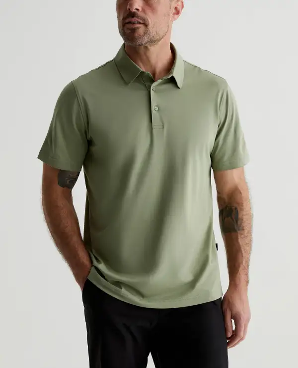 Men's Spread Collar Polo Shirt