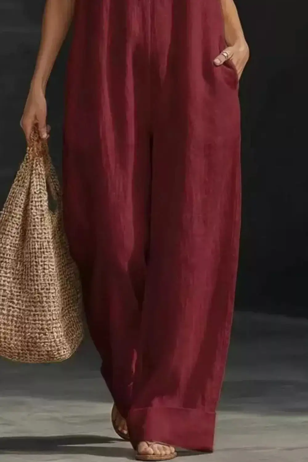 Sleeveless Wide Leg Everyday Jumpsuit
