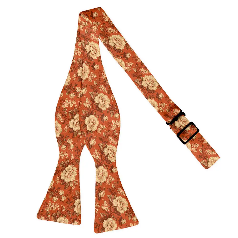 Vintage Floral Motif Bow Tie