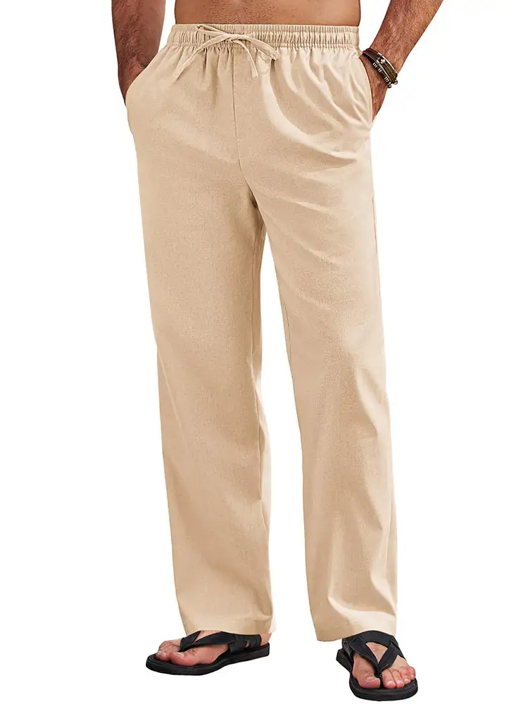 Sumer Linen Blend Beach Yoga Trousers Pants