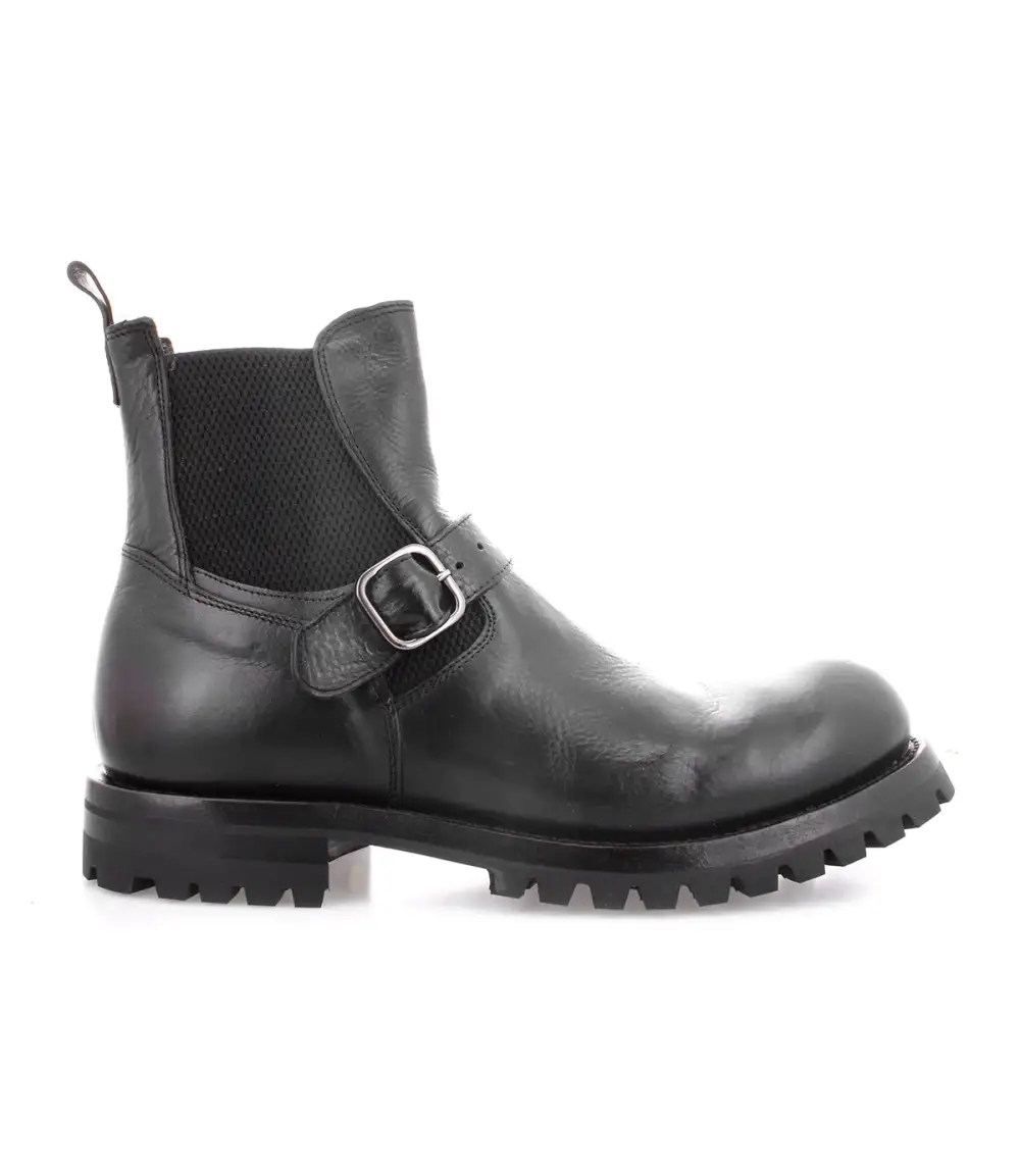 Men's Chelsea Buckle Leather Refined Ankle Boots