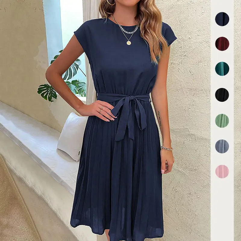 Wanda Pleated Midi Dress