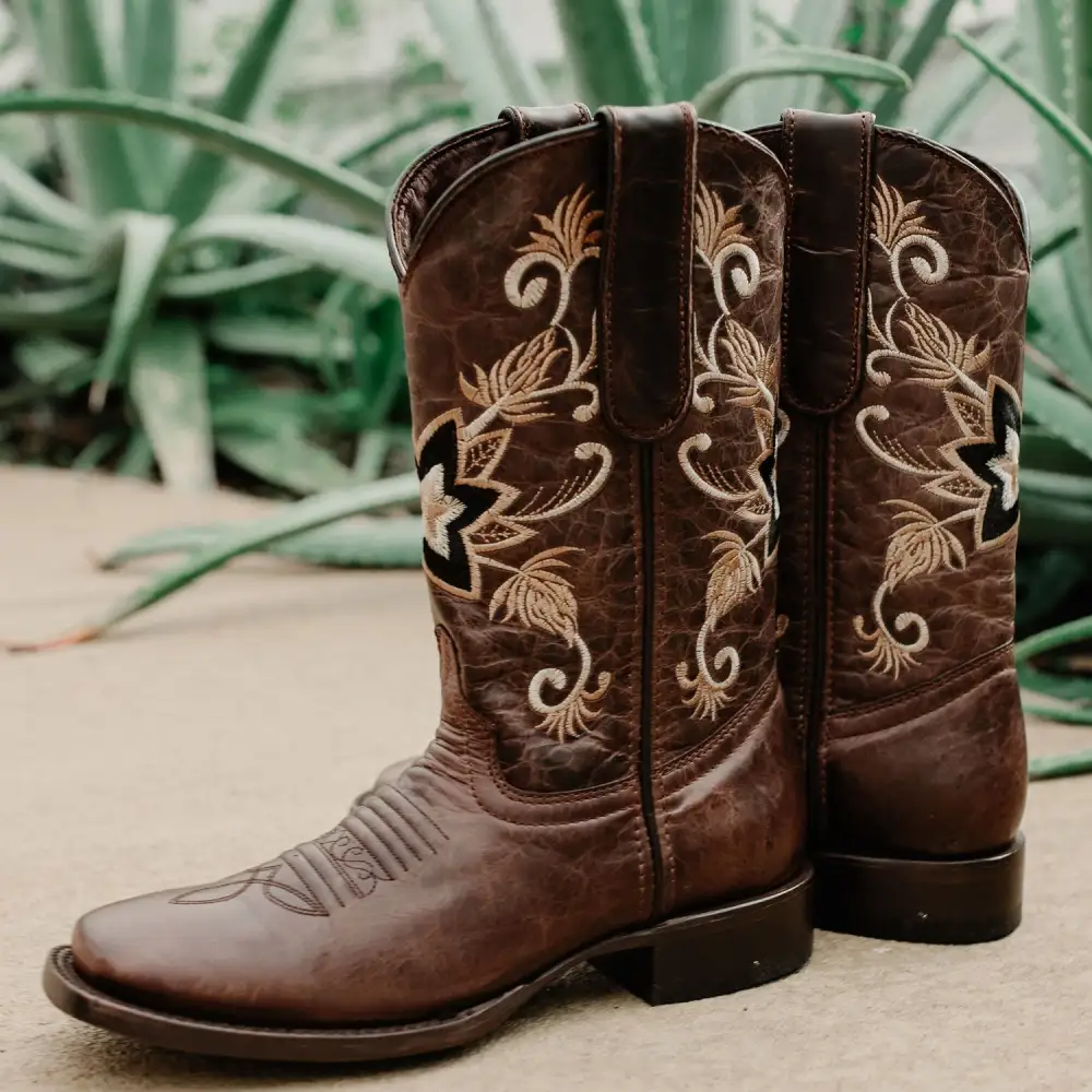 Women's Everyday Square Toe Floral Embroidered Cowgirl Boots