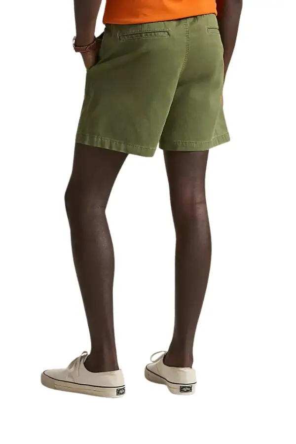 Relaxed Fit Flat Front Chino Shorts