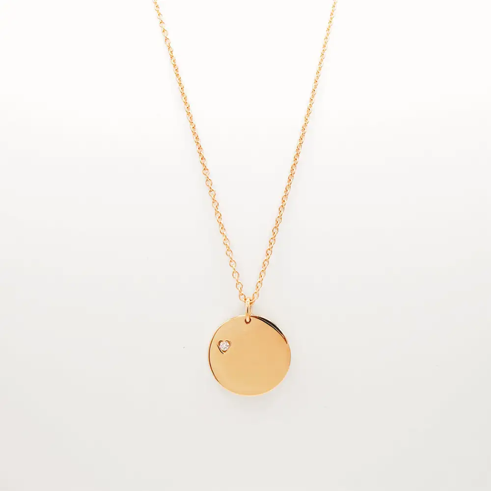 Diamond Heart Medallion Pendant Necklace