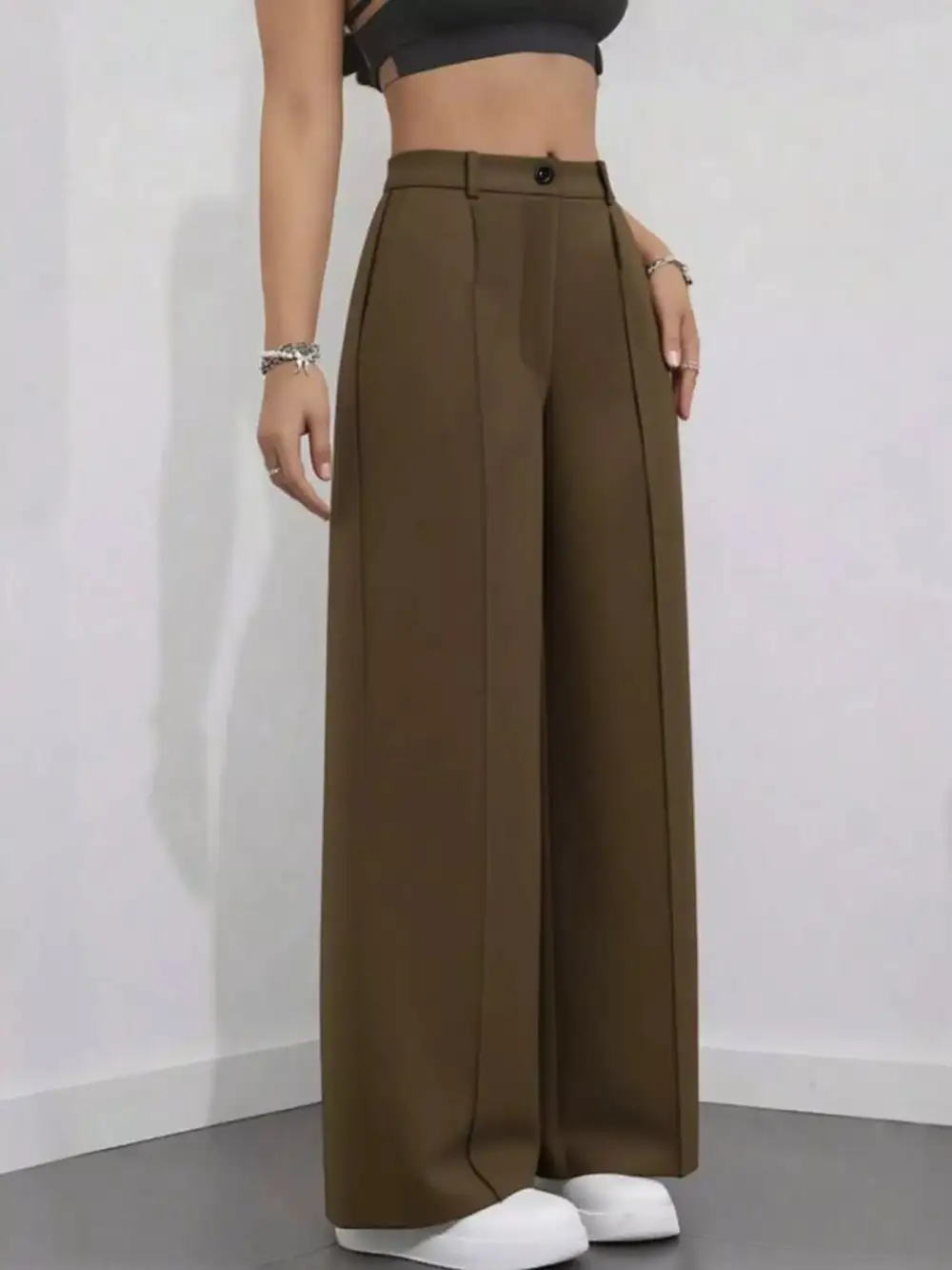 Lightweight High Waisted Wide Leg Pants