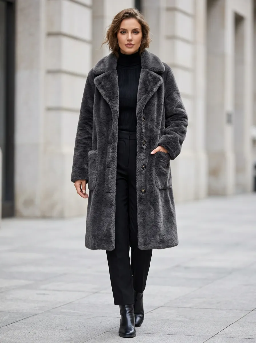 Women's Faux Fur Winter Coat